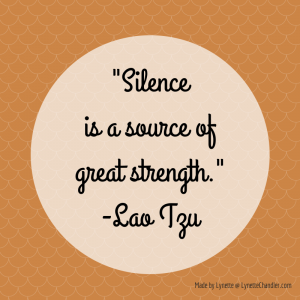 -Silenceis a source ofgreat
